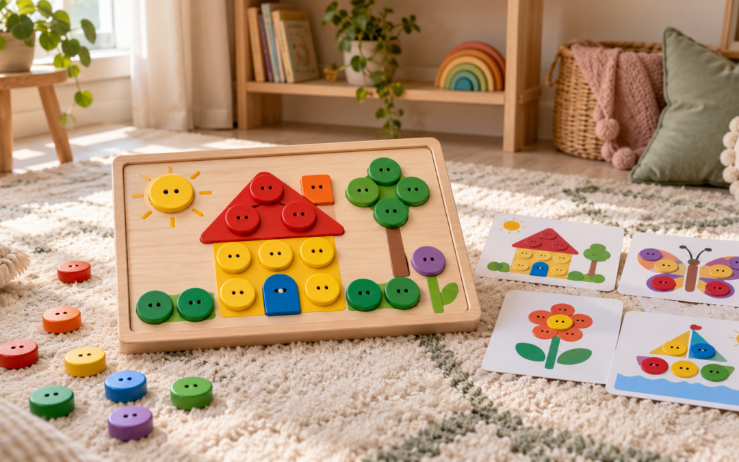 Spielerisch Farben lernen: Unser Steckspiel aus Holz